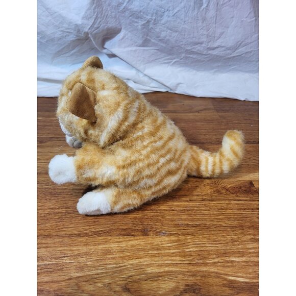Folkmanis Puppet Orange Cat Tabby Kitten Hand Realistic Plush Furry Stripes - Picture 3 of 5